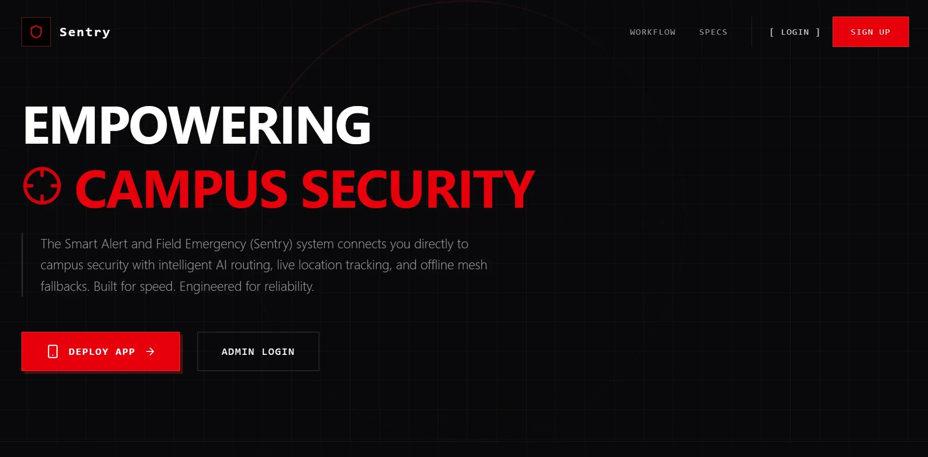 Sentry Main UI