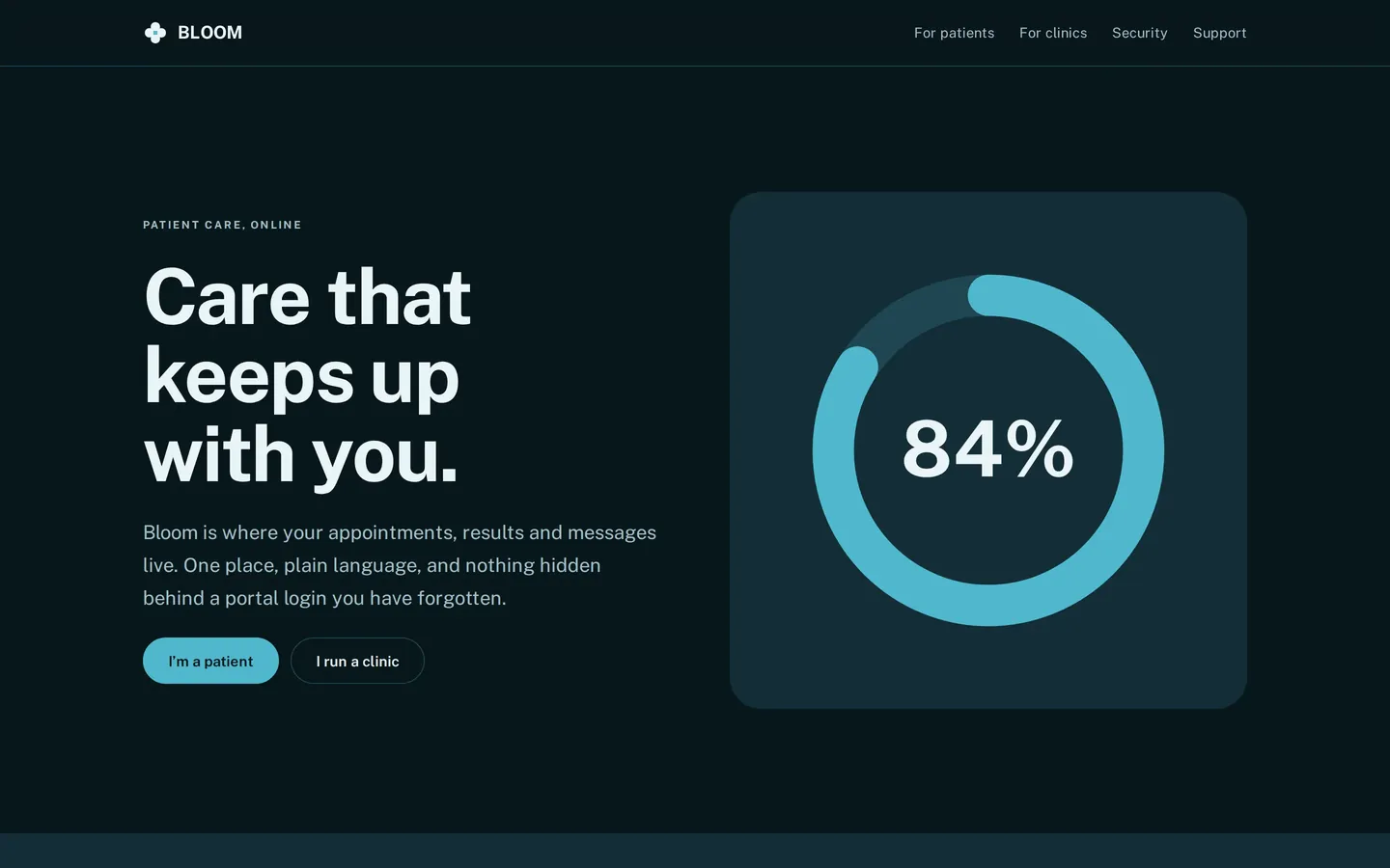 Home, dark mode