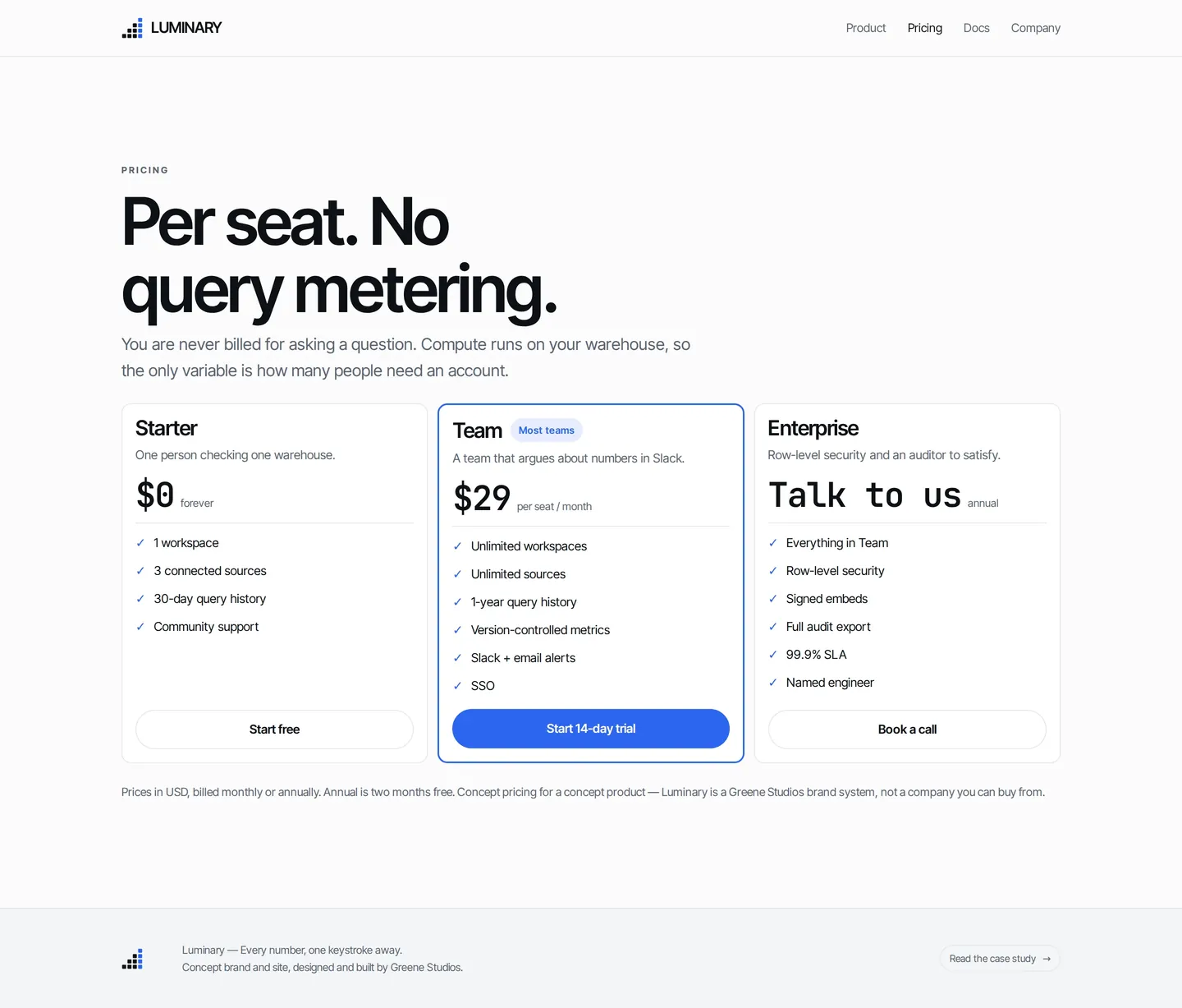 Pricing